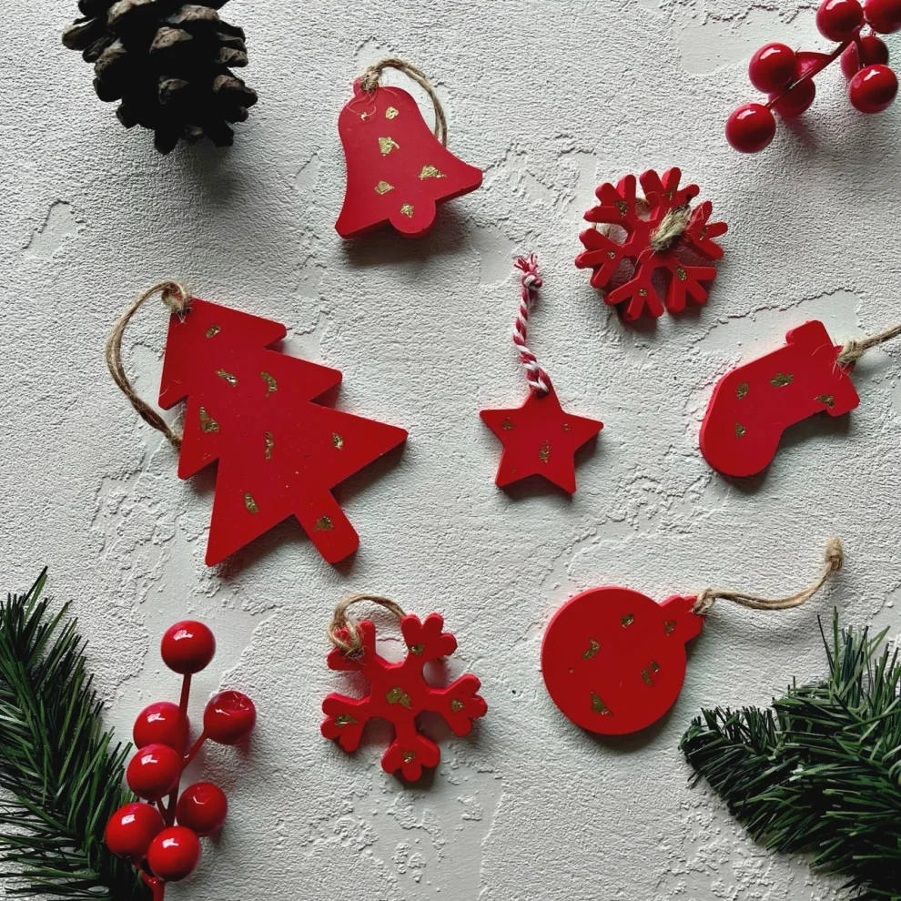 Palp Studio - Holly Jolly Christmas Ornament Set