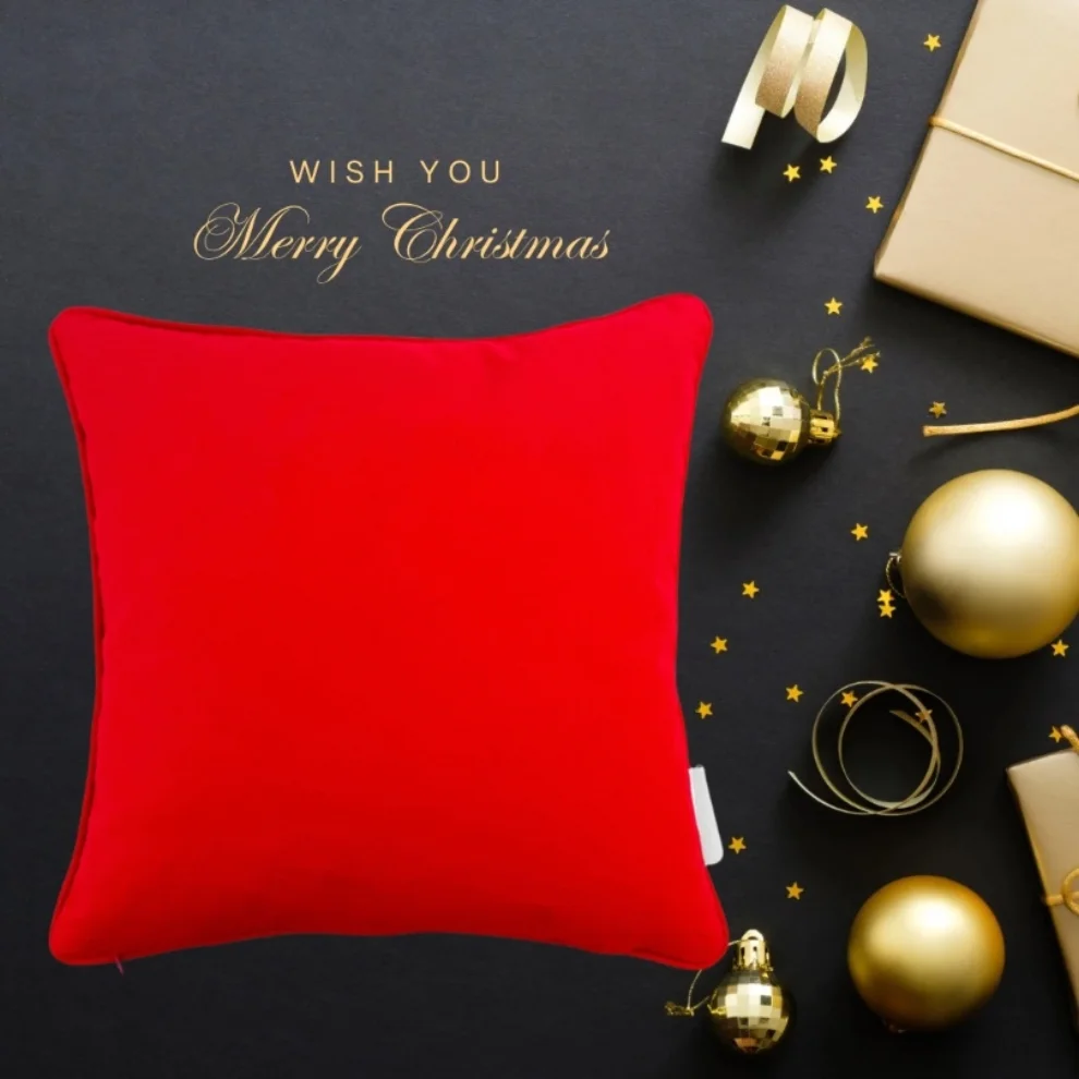 Adade Design Pillow - Noel Ağacı Nakışlı Yastık