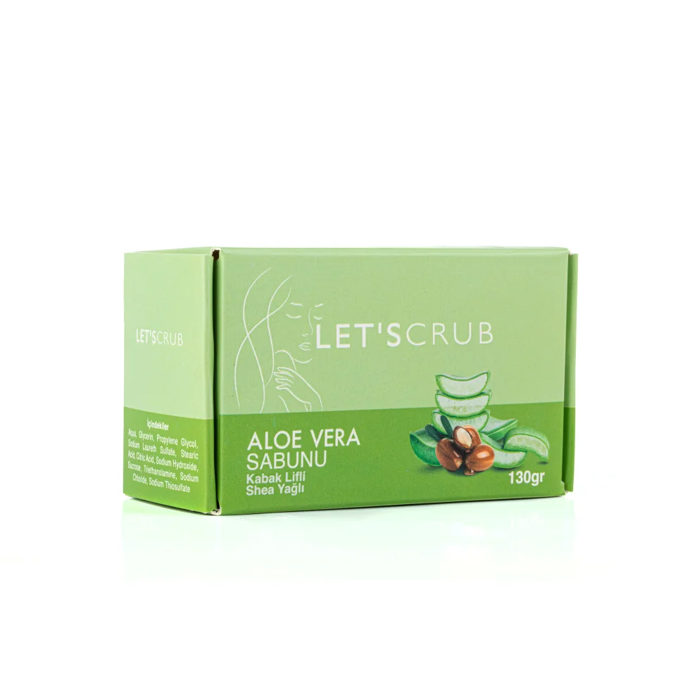 Letscrub - Aloe Vera Soap With Loofah Fiber And Shea Butter