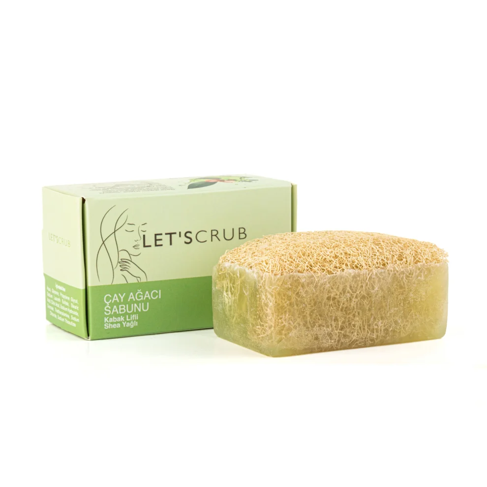 Letscrub - Tea Tree Soap With Loofah Fiber And Shea Butter