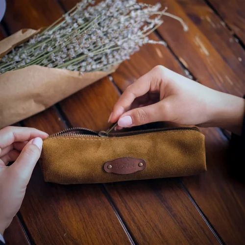 1984 Leather Goods - Suede Holder / Cosmetic Bag