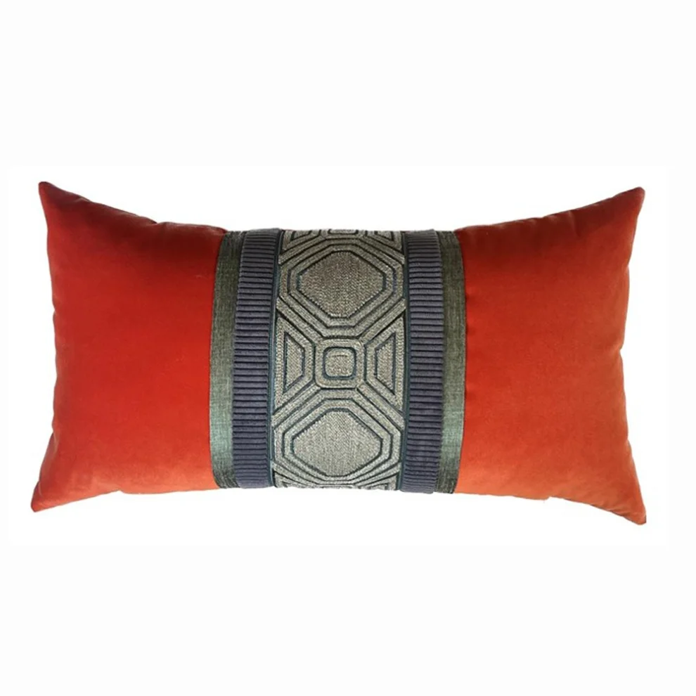 Boom Bastık - Patterned Banded Pillow