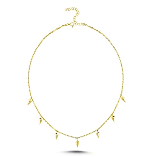 Mishka Jewelry - Sense Gold Vermeil Necklace With Dangling Details