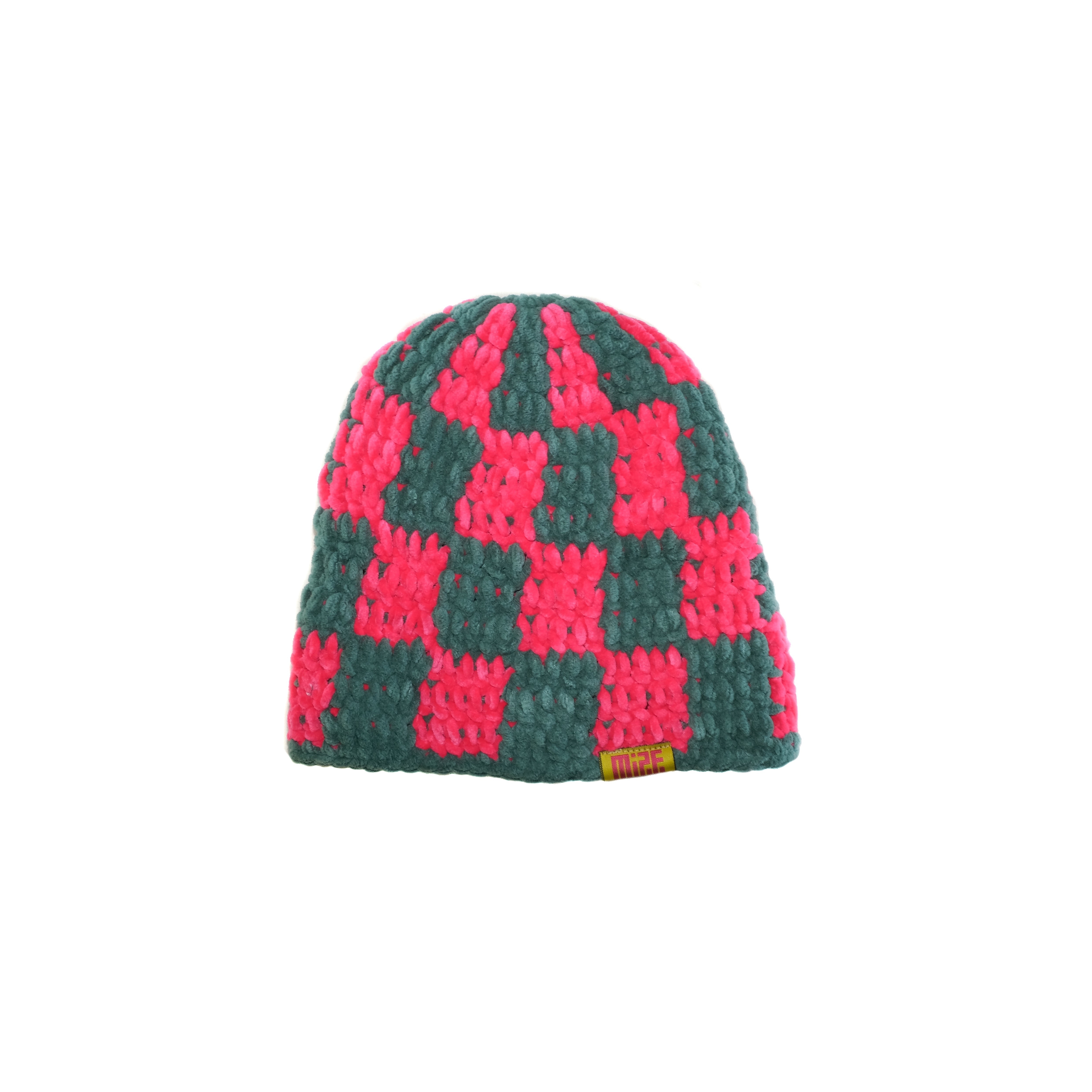 Checkered Velvet Msw Beret