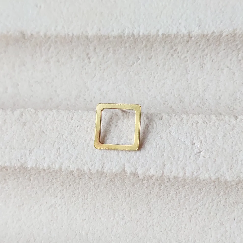 POJWoman by Pelin Özerson - That Easy Frame Earrings - Square