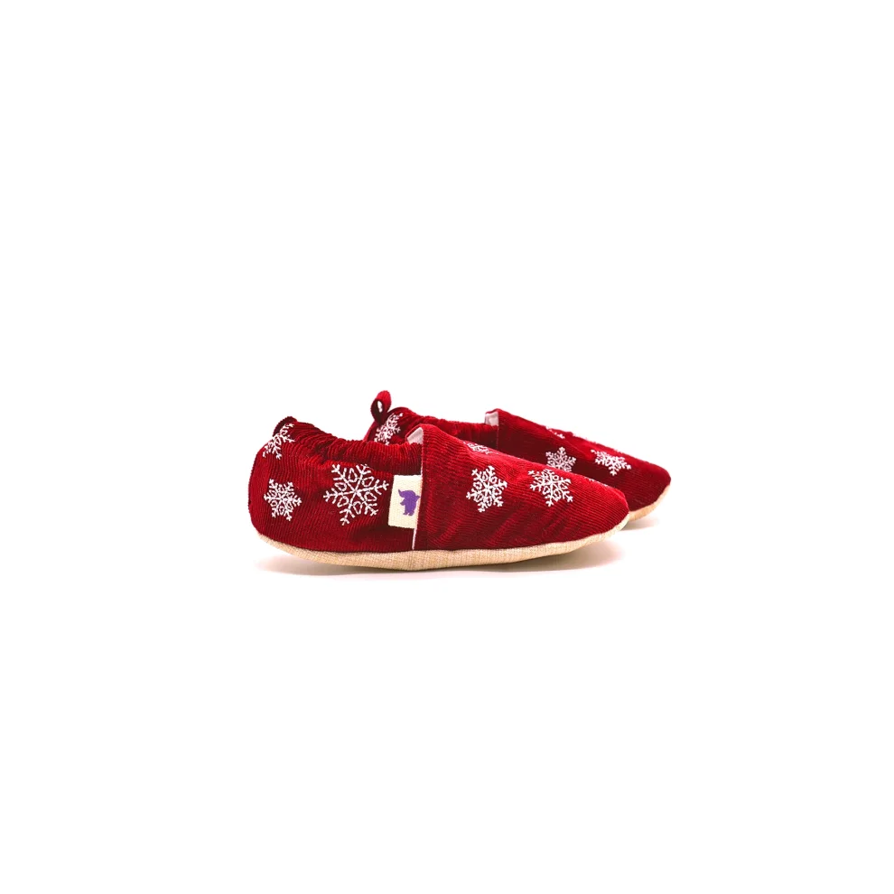 Morgedan - Velvet Xmas 100% Cotton, Non-slip Baby Moccasins