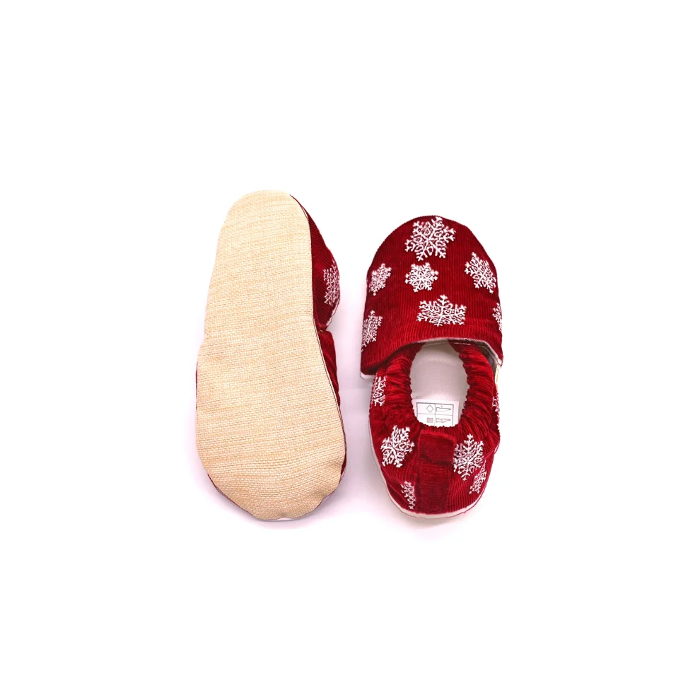 Morgedan - Velvet Xmas 100% Cotton, Non-slip Baby Moccasins