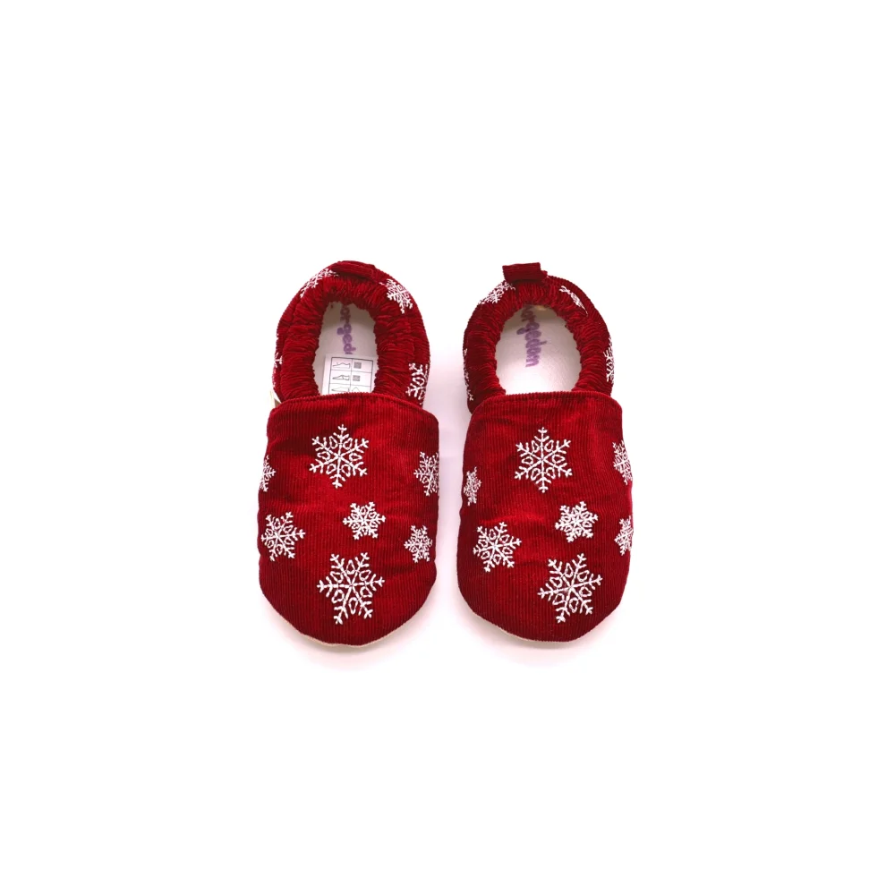 Morgedan - Velvet Xmas 100% Cotton, Non-slip Baby Moccasins