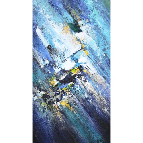 Home in Joy - Handmade Oil Painting 75x124cm Abstract