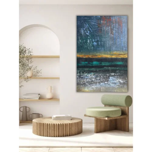 Home in Joy - Handmade Oil Painting 65x90cm Abstract Modern