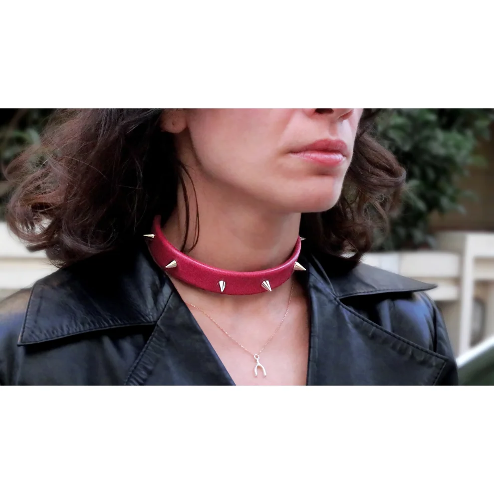 Calyx - Spiked Choker Necklace