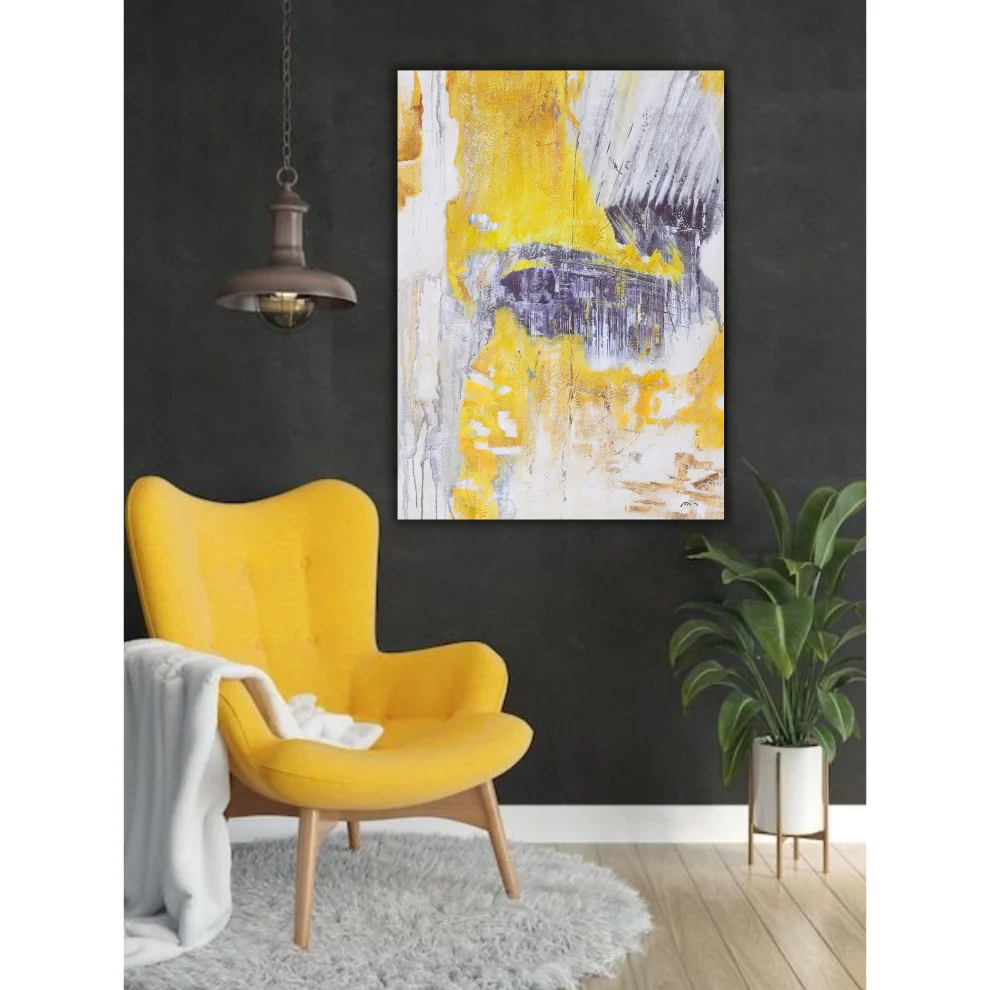 Home in Joy - Handmade Oil Painting 80x109cm Abstract