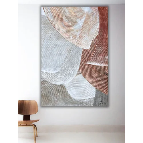 Home in Joy - Handmade Oil Painting 75x104cm Abstract Textured Modern