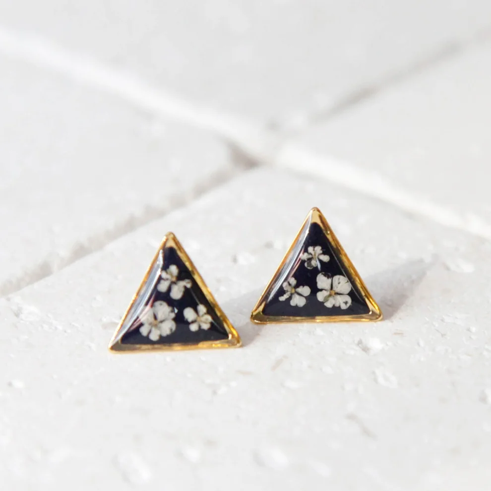 Beincoe - Queen Anne's Lace - Triangle Earrings
