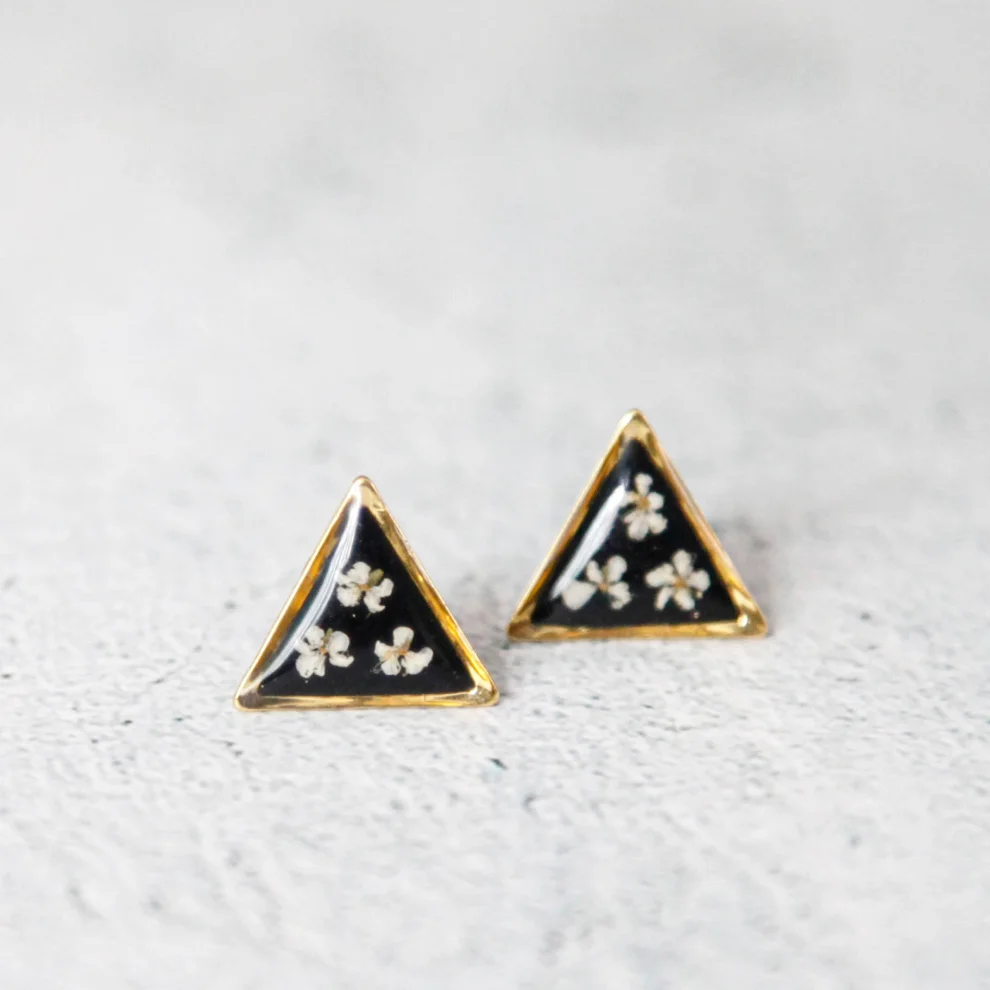 Beincoe - Queen Anne's Lace - Triangle Earrings