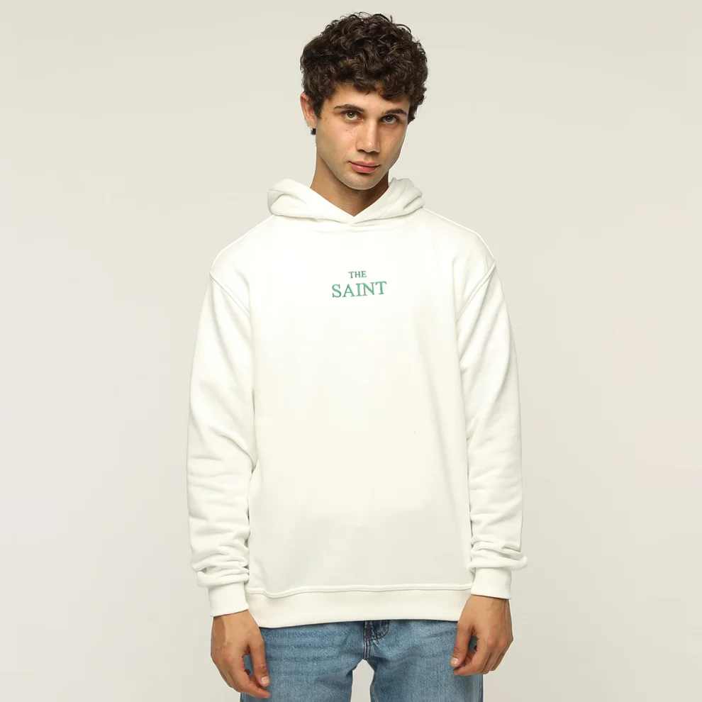 Monarq - Nakışlı Kapüşonlu Erkek Sweatshirt