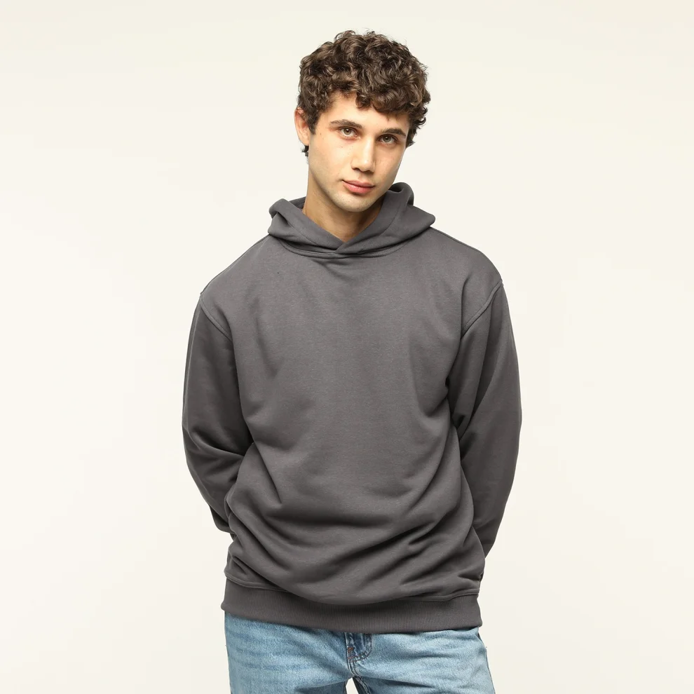 Monarq - Nakışlı Kapüşonlu Sweatshirt