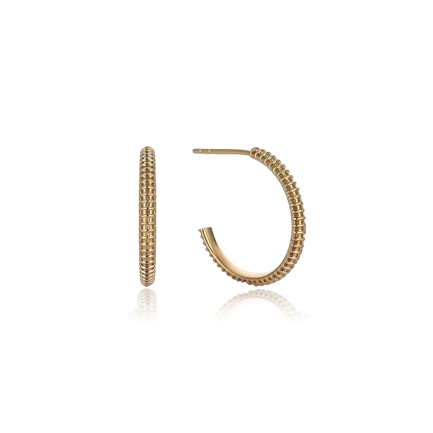 14k Gold Plated Silver Anti-tarnish Hoop Earrings