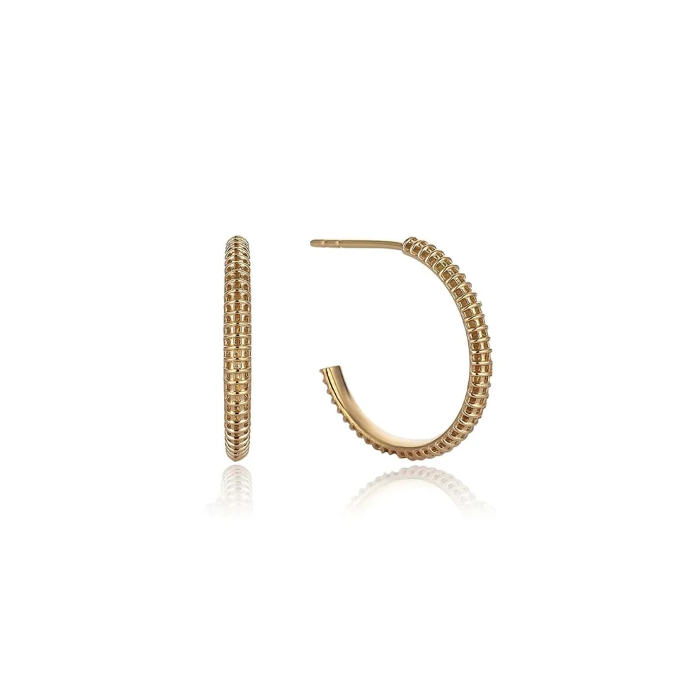 Pacal - 14k Gold Plated Silver Anti-tarnish Hoop Earrings