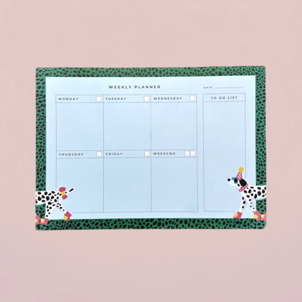 Hello Melody - Dalmatian Desk Planner