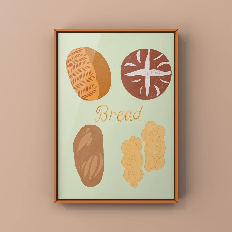Pilea Artsy - Bread Print