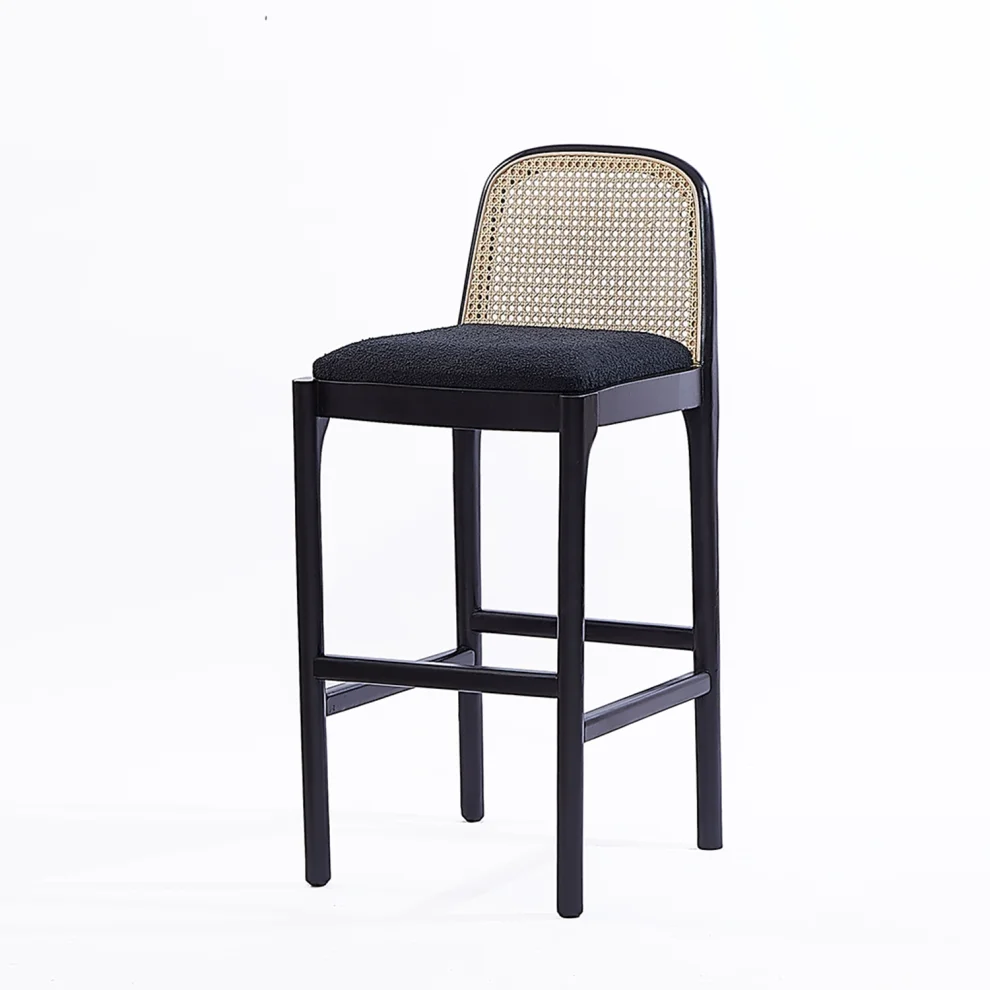 Sohomanje - Natural Wood Rattan Bar Chair