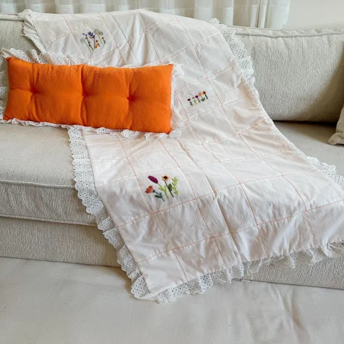 Macra Home - Orangehandmade Baby Bedspread Set