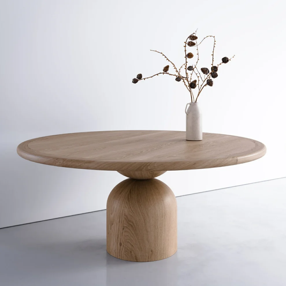 Sohomanje - Round Natural Wood Dining Table