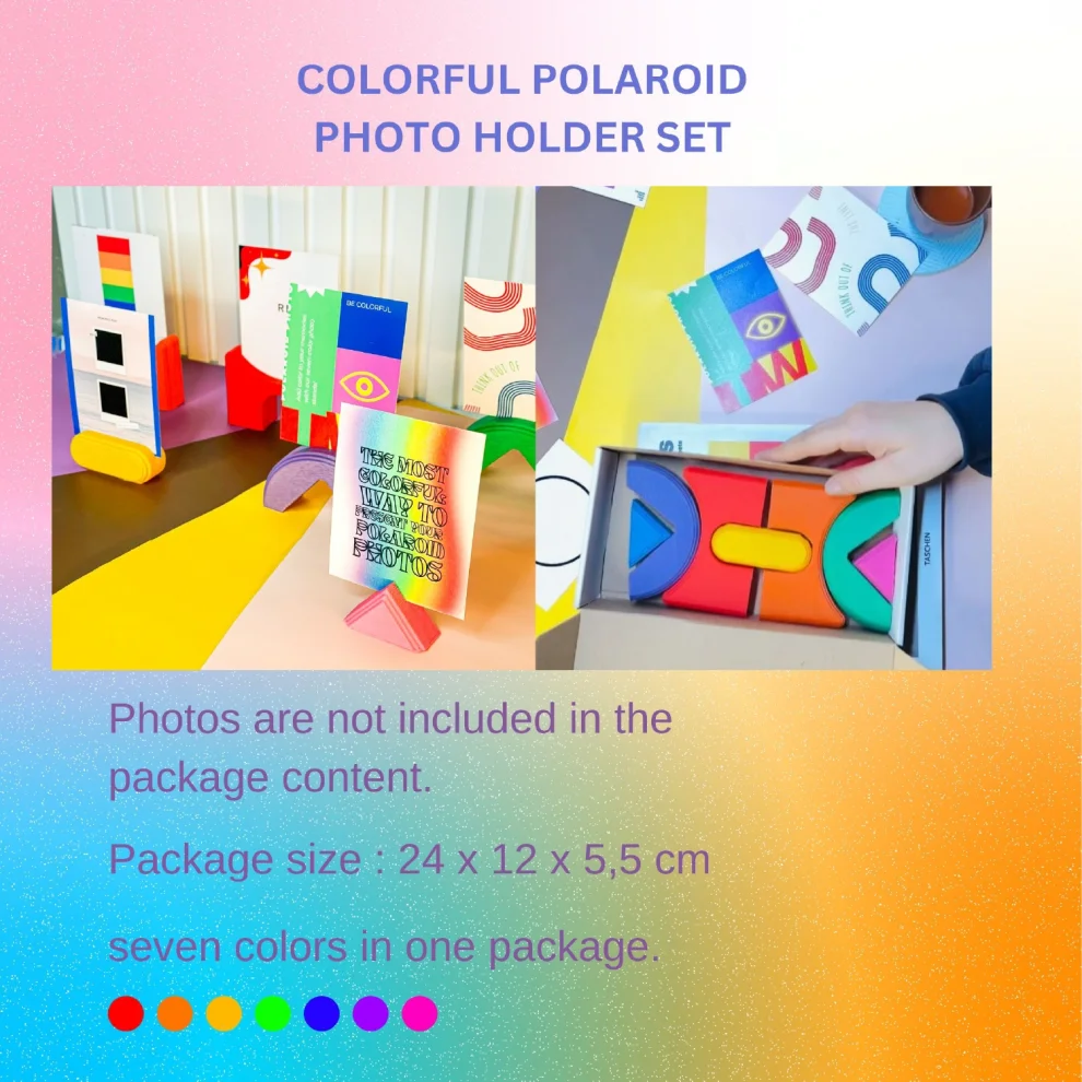 Tou Workshop - Colorful Polaroid Photo Holder Set