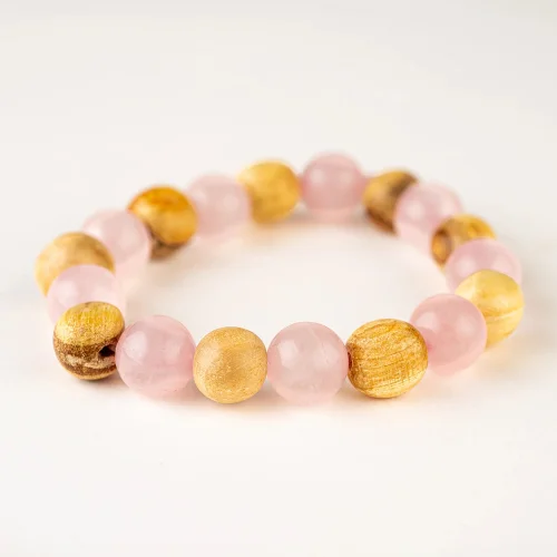 Miebox Rituals - Palo Santo & Pink Quartz Natural Stone Bracelet