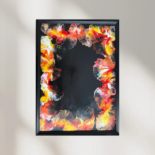 Pourbias - Fire In The Dark Acrylic Canvas