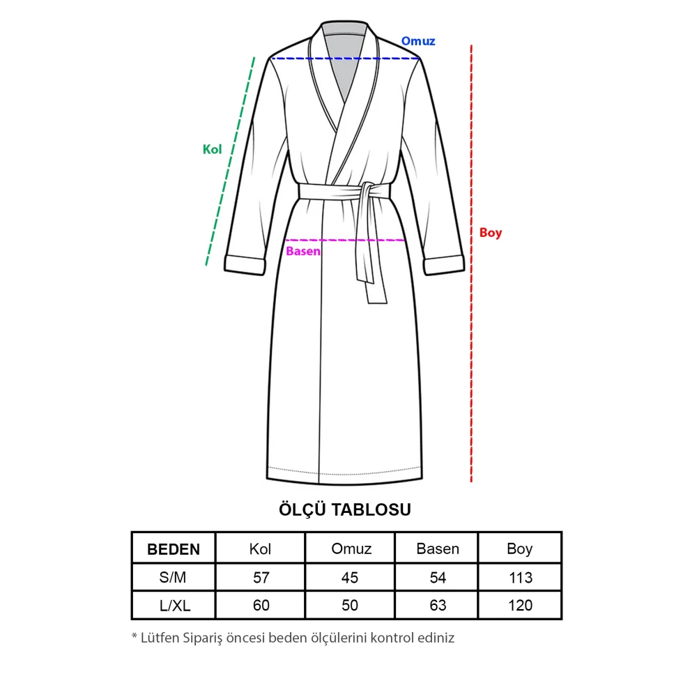 Denizli Concept - Unisex Kimono 4 Kat Müslin Bornoz