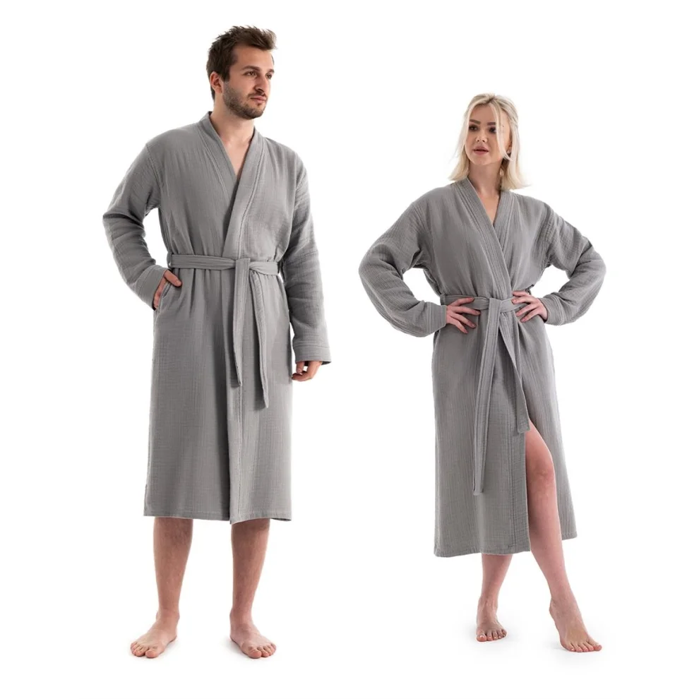 Denizli Concept - Unisex Kimono 4 Kat Müslin Bornoz