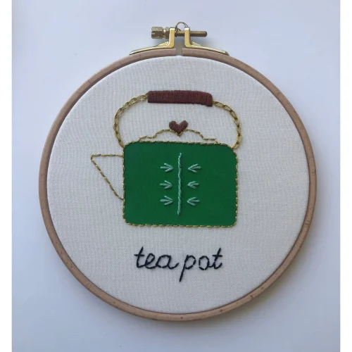 DEAR HOME - Set Of 3 Kitchen Themed Embroidery Hoop Panels