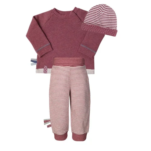 OrganicEra - Organic Baby Sweatshirt, Hat,pants With Elastic Band