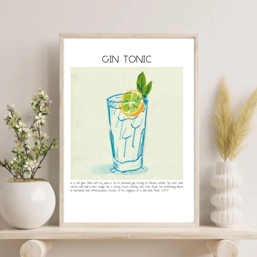 Muff Atelier - Home Wall Decor Gin Tonic Art Print Poster