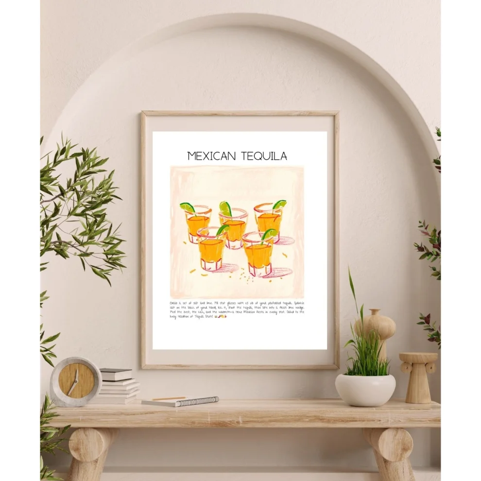 Muff Atelier - Mexican Tequila Art Print Poster