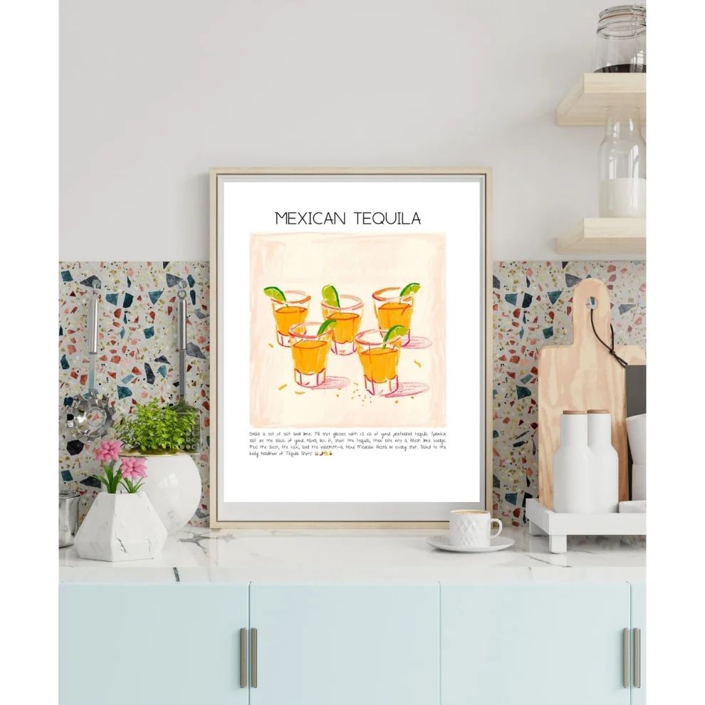 Muff Atelier - Home Wall Decor Mexican Tequila Art Print Poster