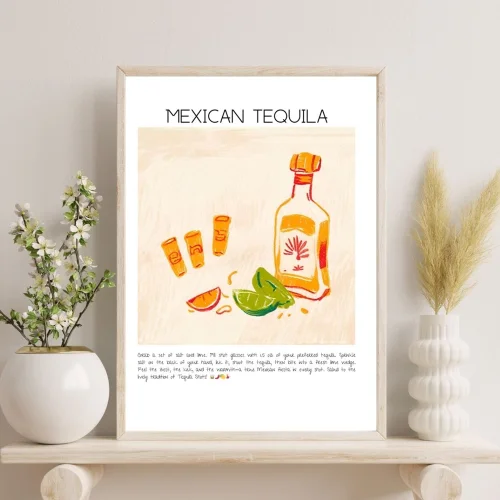 Muff Atelier - Home Wall Decor Mexican Tequila Art Print Poster No:2
