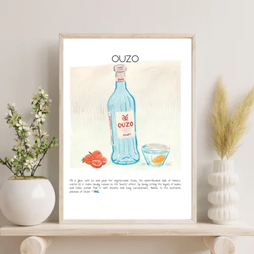 Muff Atelier - Ouzo Art Print Poster