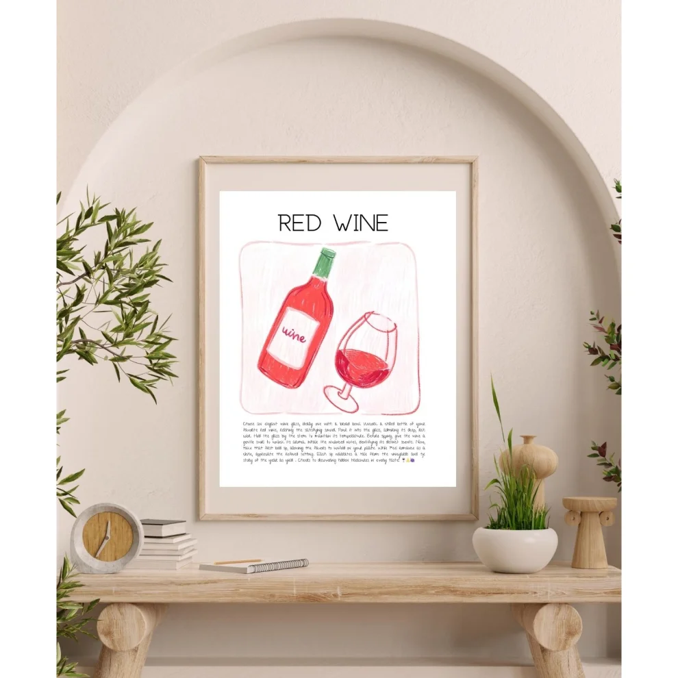 Muff Atelier - Home Wall Decor Red Wine Art Print Poster