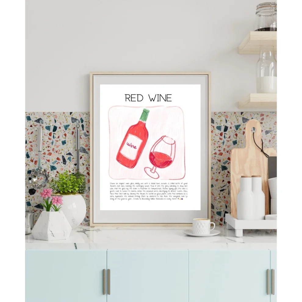 Muff Atelier - Red Wine Art Print Poster