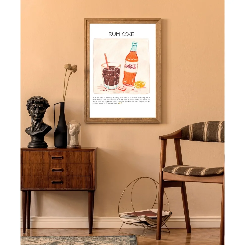 Muff Atelier - Home Wall Decor Rum Coke Art Print Poster