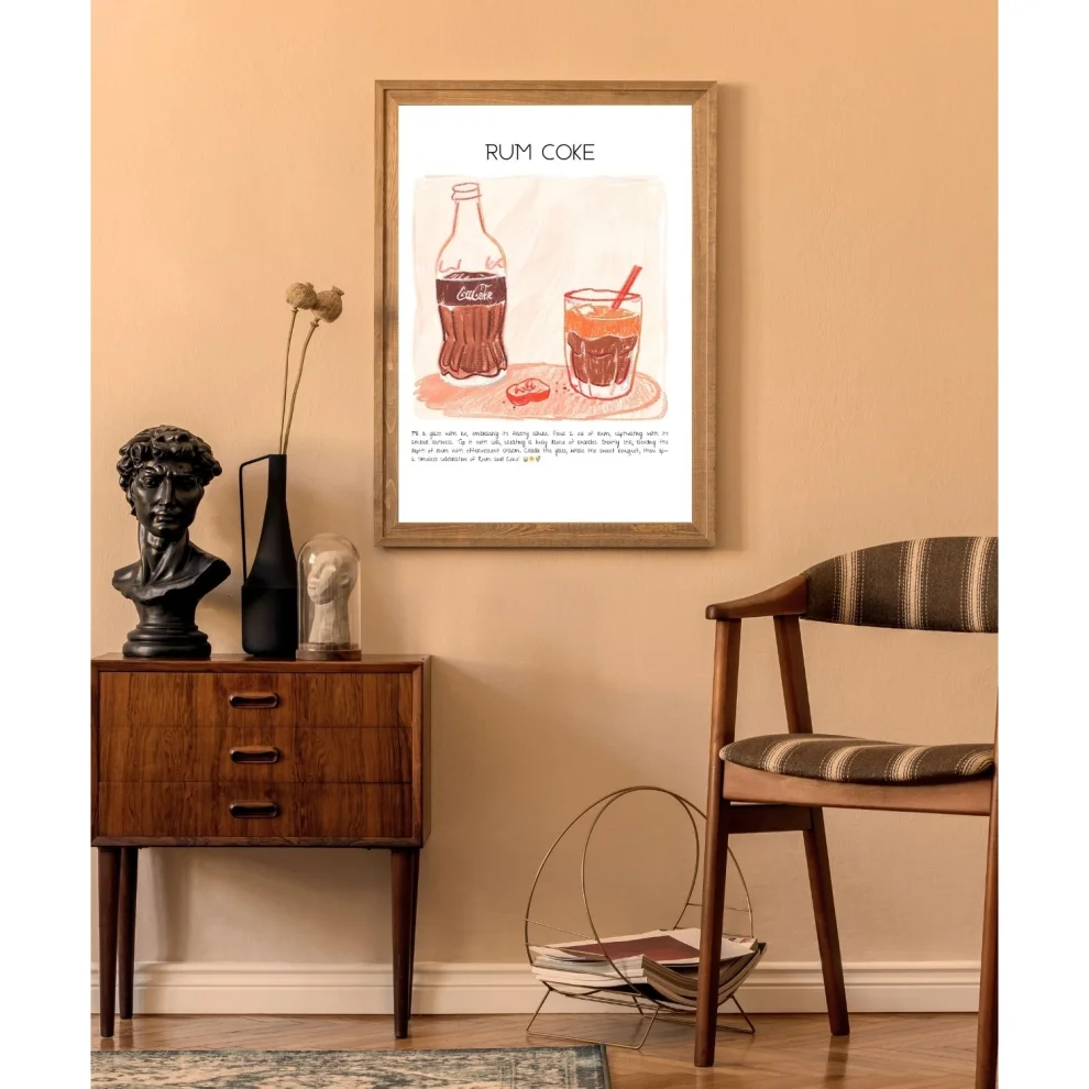Muff Atelier - Home Wall Decor Rum Coke Art Print Poster No:2