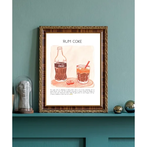 Muff Atelier - Home Wall Decor Rum Coke Art Print Poster No:2