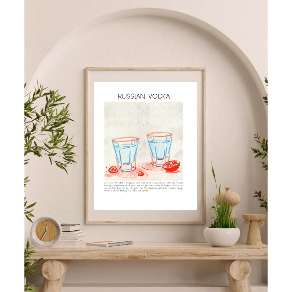 Muff Atelier - Home Wall Decor Russian Vodka Art Print Poster