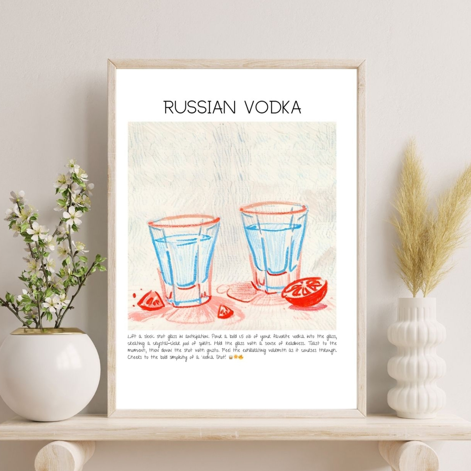 Russian Vodka Art Print Poster