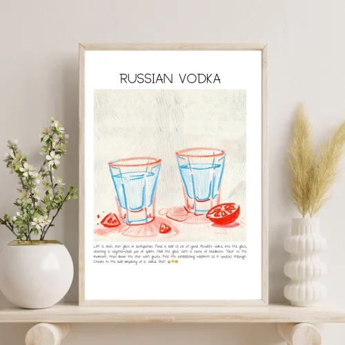 Muff Atelier - Russian Vodka Art Print Poster