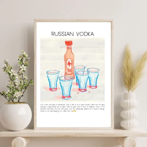 Muff Atelier - Russian Vodka Art Print Poster No:2