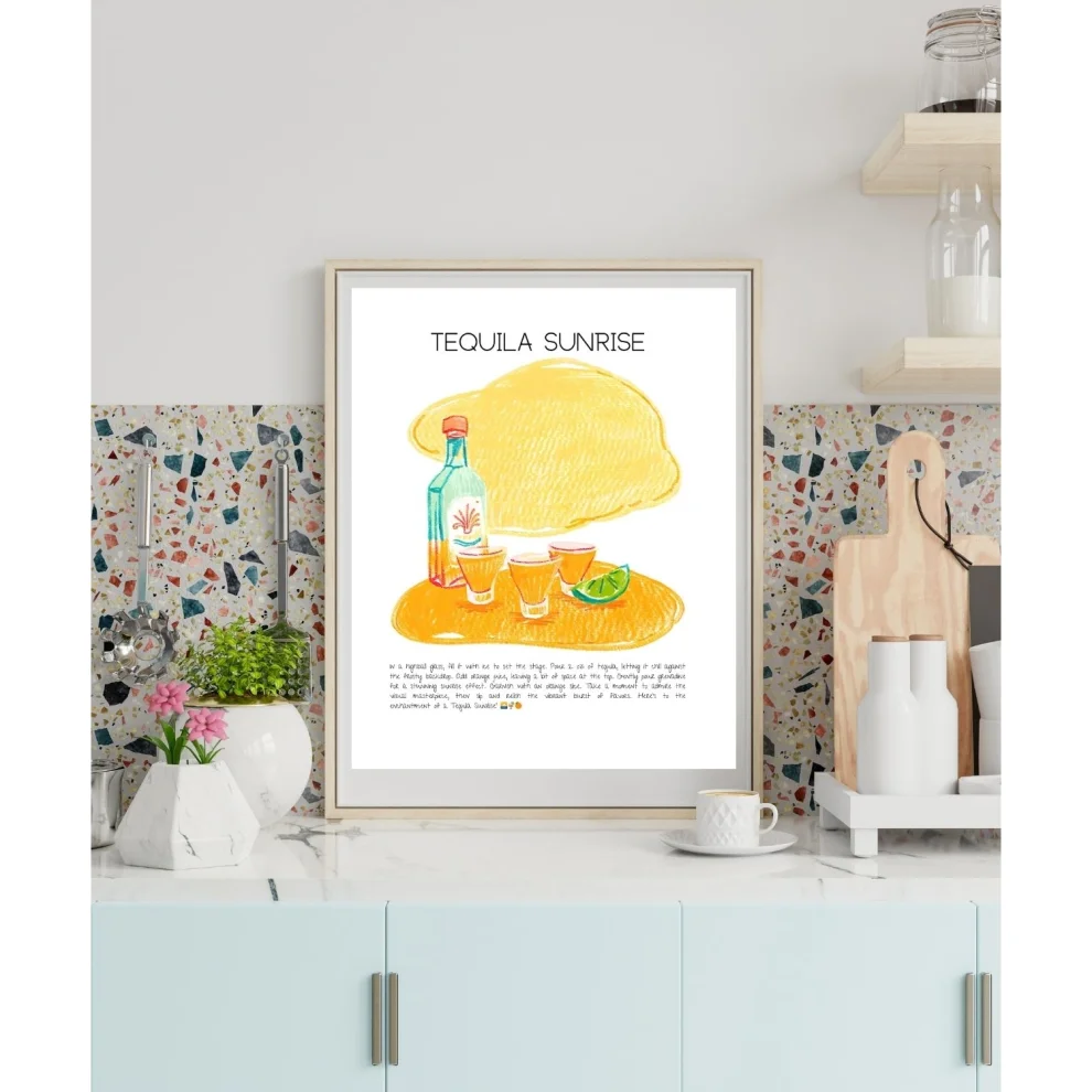 Muff Atelier - Tequila Sunrise Art Print Poster